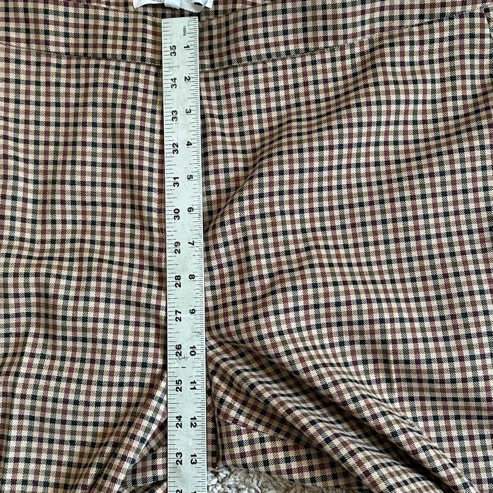 NWT Preston & York Brown Plaid Straight Leg Flattering Career Pants Sz 16